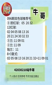好运双色球 2026-08-20 推荐
